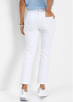 Новые белые летние брюки bodyflirt (от bon prix) ,котон, р.48 наш2 фото