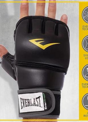 Перчатки mma everlast wrist wrap hb gl черный s/m (883340-70-8)4 фото