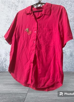 Натуральная рубашка, блузка с вышивкой 48-52 (20)2 фото