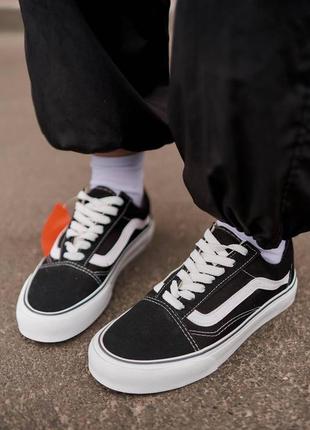 Кеди vans old skool black white1 фото