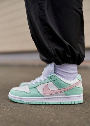 Кросівки nike sb dunk low mint pink