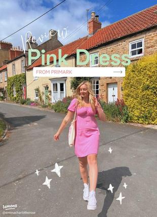 Летнее розовое платье от primark