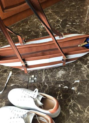 Сумка шоппер в полоску 48:30 см4 фото