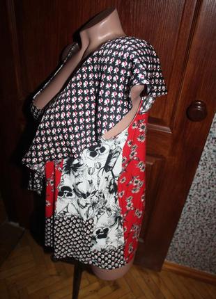 Блуза в клітинку чорно-червона next6 фото