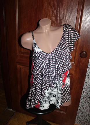 Блуза в клітинку чорно-червона next