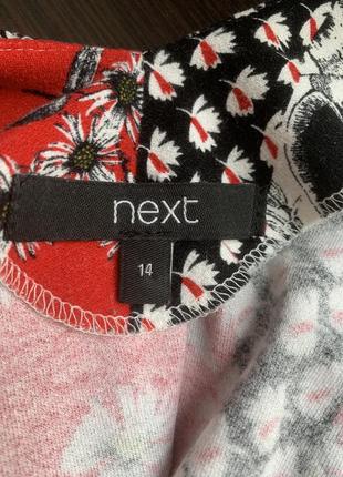 Блуза в клітинку чорно-червона next7 фото