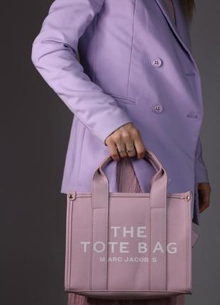 Сумочка в стиле marc tote bag lilac розовая, лиловая, сумка шоппер6 фото