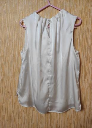 Стильная белая блуза без рукав р.46-48/eur386 фото