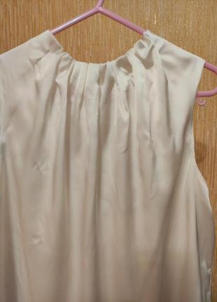Стильная белая блуза без рукав р.46-48/eur387 фото