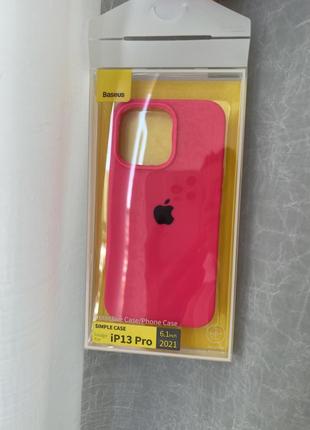Аксессуар для телефона силиконовый чехол 13 14 ярко розовый iphone4 фото