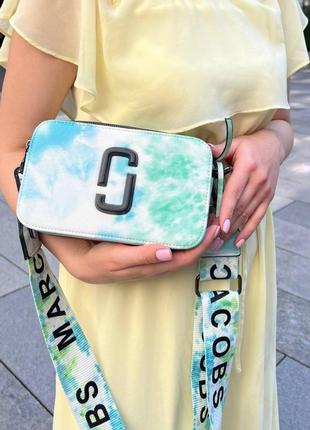Женская маленькая разноцветная сумка, marc jacobs logo из экокожи люксового качества