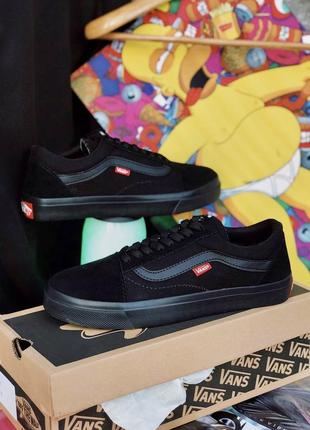 Стильные кеды унисекс vans old skool black чёрные 36-45 р2 фото