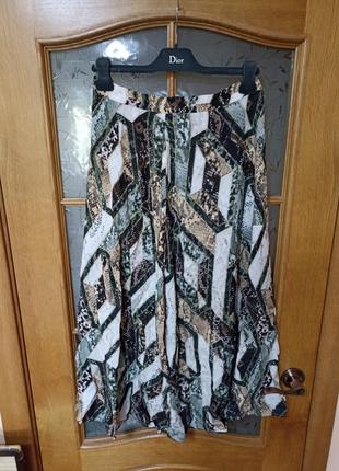 Стильная штапельная юбка миди из вискозы h&amp;m,p. 407 фото