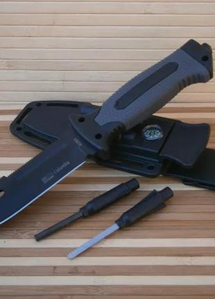 Тактический армейский нож с огнивом, точилкой, компасом columbia 4038a5 фото