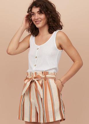 Отличные шорты с высокой посадкой от h&amp;m,p. 40