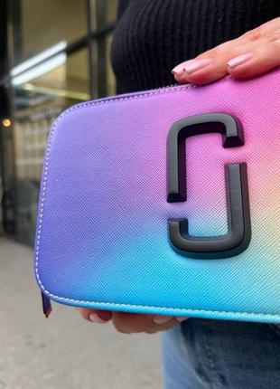 Женская маленькая разноцветная сумка, marc jacobs logo из экокожи люксового качества6 фото