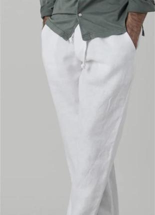 Льняні брюки штани лляні льон fedeli zegna dolce armani1 фото