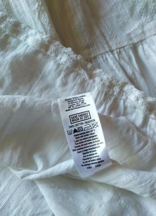 Ніжна жіночна бавовняна біла сукня міді на гудзиках з паском8 фото
