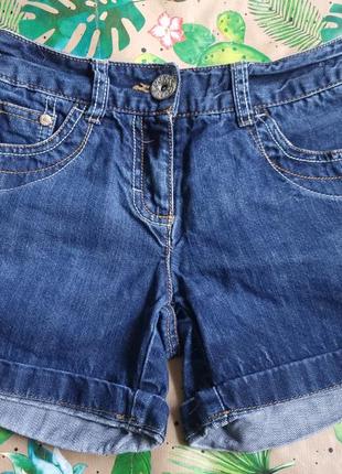 Джинсовые шорты девочку 8 лет 128 next джинсові шорти