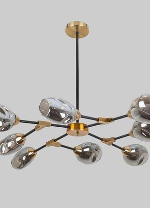 Современная люстра на 8 ламп (61-j2011-8 bk)