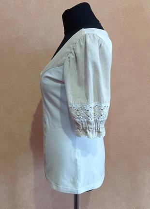 Блузка в народному стилі з пишними рукавами (нідерланди).2 фото