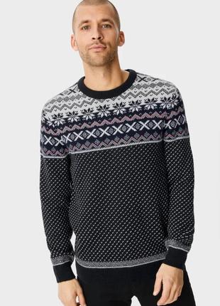 Чоловічий джемпер светр візерунок c&a 21520