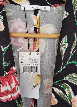 Стильне міді плаття халат mango в квітковий принт.4 фото