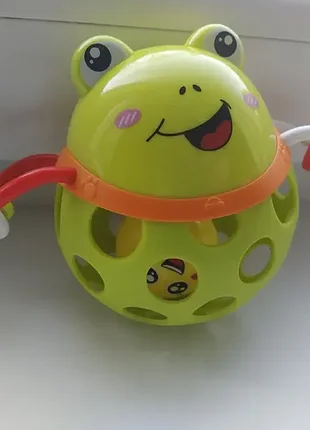⭐️ игрушка - погремушка lindo "жабка" зеленая