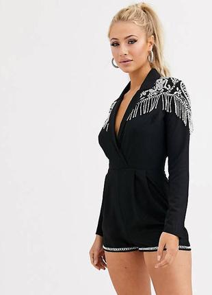 Комбинезон черный asos luxe