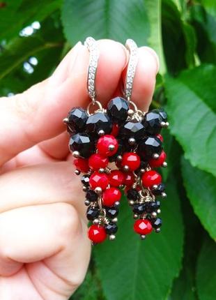 Серьги чешский хрусталь