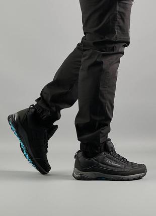 Мужские кроссовки на осень columbia firecamp fleece black grey blue