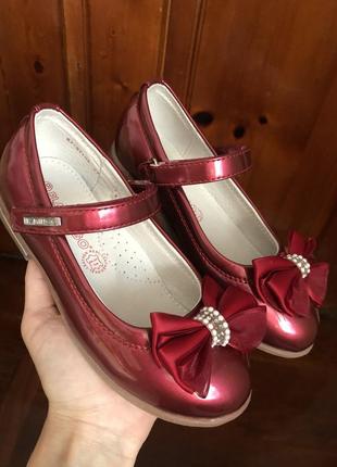 Кожаные туфли для девочки flamingo2 фото