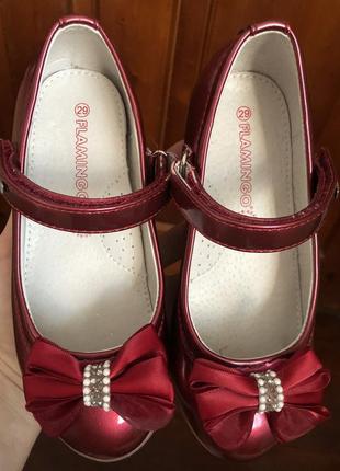 Кожаные туфли для девочки flamingo3 фото