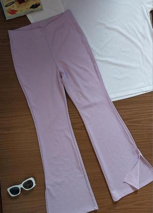 Жіночі лосини штани divided 46р. m, поліестер з віскозою, з розрізами5 фото