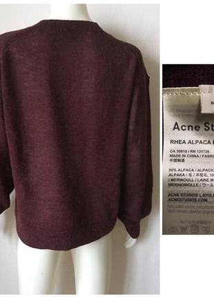 Acne studios size m стильный пуловер из альпаки и мериносовой шерсти2 фото