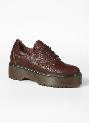 Кожаные коричневые туфли броги 38 размера