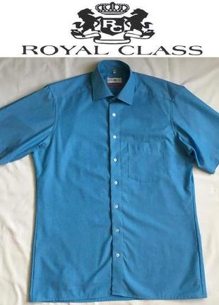 Рубашка с короткими рукавами royal class (германия) slim fit размер 42/xl