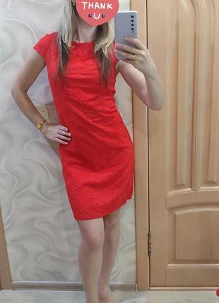 Жіноча літня червона сукня сарафан fashion xs (34-36)