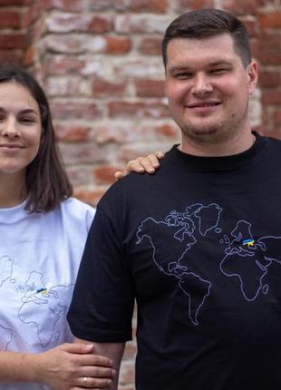 Авторская футболка «карта мира без России»2 фото