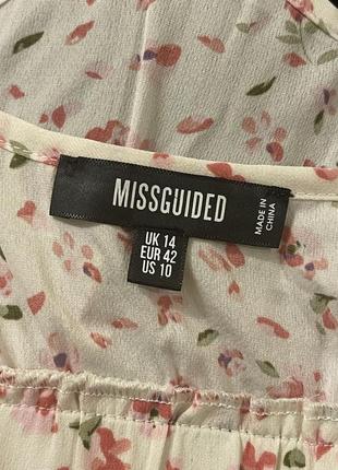 Missguided белый кроп топ с цветами цветочный узор нежный топик полупрозрачный романтичный5 фото