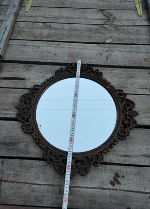Советкое зеркало на стену в металлической рамке ссср круглое