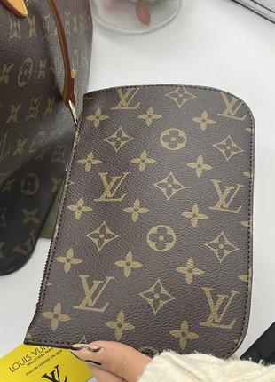 Женская сумка шоппер канва, сумка женская шоппер 2 в 1, сумка под стили ✨ луи виттон с кошельком косметичка8 фото