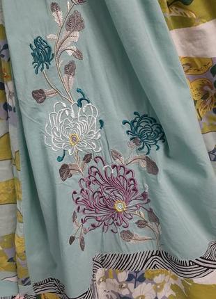 Платье сарафан с вышивкой р 40-42 заленое3 фото