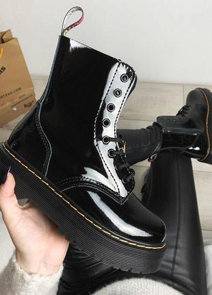 Лаковані черевики dr martens jadon black /осінь/зима/весна😍