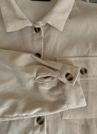 Укорочена трендова куртка сорочка нова оверсайз вельветова momokrom4 фото