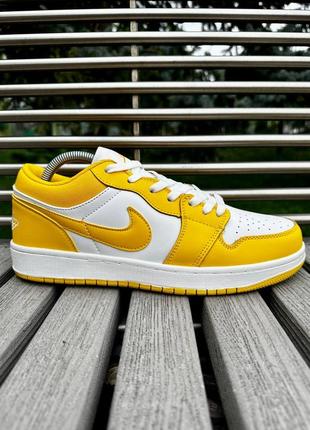 Мужские жёлтые кроссовки найк nike air jordan low (yellow)9 фото