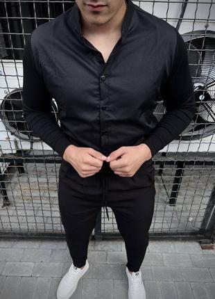 Чоловічий класичний костюм сорочка + брюки2 фото