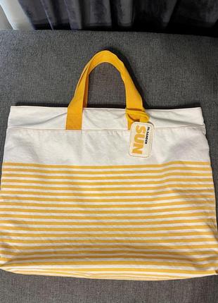 Сумка tote летняя пляжная jil sander sun