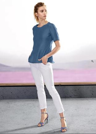 Стильная блузка под джинс из лиоцелла тсм tchibo германия, размер 36 европ,  42-44 наш2 фото