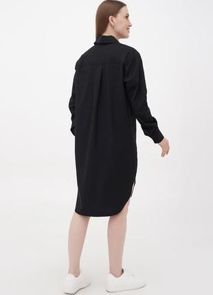 Женская рубашка платья с длинным рукавом оверсайз, свободная молодежная длинная для девушек 2130022 фото